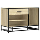 skobænk 80x40x53,5 cm konstrueret træ og metal sonoma-eg