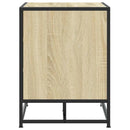 skobænk 80x40x53,5 cm konstrueret træ og metal sonoma-eg