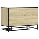 skobænk 80x40x53,5 cm konstrueret træ og metal sonoma-eg