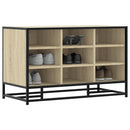 skobænk 84x40x53,5 cm konstrueret træ og metal sonoma-eg