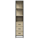 badeværelsesskab 35x37,5x166 cm konstrueret træ sonoma-eg