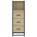 badeværelsesskab 35x37,5x100 cm konstrueret træ sonoma-eg