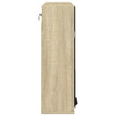 skab med spejl 64,5x20x66,5 cm konstrueret træ sonoma-eg