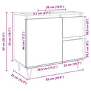 badeværelsesskab 65x33x60 cm konstrueret træ sonoma-eg