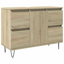 badeværelsesskab 80x33x60 cm konstrueret træ sonoma-eg