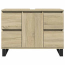 badeværelsesskab 80x33x60 cm konstrueret træ sonoma-eg