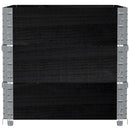 pallerammer 3 stk. 80x60 cm massivt fyrretræ sort