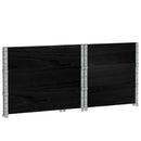 pallerammer 3 stk. 80x60 cm massivt fyrretræ sort