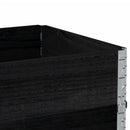 pallerammer 3 stk. 80x60 cm massivt fyrretræ sort