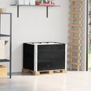 pallerammer 3 stk. 80x60 cm massivt fyrretræ sort
