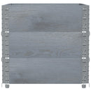 pallerammer 3 stk. 80x60 cm massivt fyrretræ grå