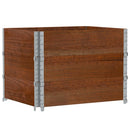 pallerammer 3 stk. 80x60 cm massivt fyrretræ brun