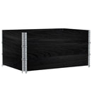 pallerammer 3 stk. 120x80 cm massivt fyrretræ sort