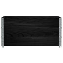 pallerammer 3 stk. 120x80 cm massivt fyrretræ sort