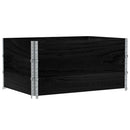 pallerammer 3 stk. 120x80 cm massivt fyrretræ sort