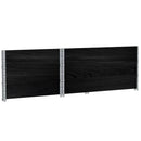 pallerammer 3 stk. 120x80 cm massivt fyrretræ sort