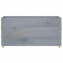 pallerammer 3 stk. 120x80 cm massivt fyrretræ grå