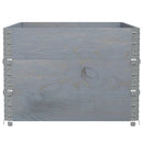 pallerammer 3 stk. 120x80 cm massivt fyrretræ grå