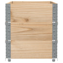 pallerammer 3 stk. 100x50 cm massivt fyrretræ