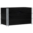 pallerammer 3 stk. 100x50 cm massivt fyrretræ sort