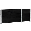 pallerammer 3 stk. 100x50 cm massivt fyrretræ sort