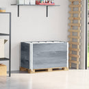 pallerammer 3 stk. 100x50 cm massivt fyrretræ grå