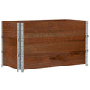 pallerammer 3 stk. 100x50 cm massivt fyrretræ brun