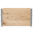 pallerammer 3 stk. 100x100 cm massivt fyrretræ