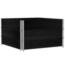 pallerammer 3 stk. 100x100 cm massivt fyrretræ sort