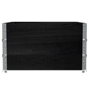 pallerammer 3 stk. 100x100 cm massivt fyrretræ sort