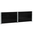 pallerammer 3 stk. 100x100 cm massivt fyrretræ sort