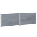 pallerammer 3 stk. 100x100 cm massivt fyrretræ grå