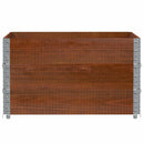 pallerammer 3 stk. 100x100 cm massivt fyrretræ brun