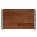 pallerammer 3 stk. 100x100 cm massivt fyrretræ brun