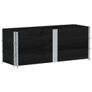 pallerammer 3 stk. 150x50 cm massivt fyrretræ sort