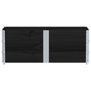 pallerammer 3 stk. 150x50 cm massivt fyrretræ sort