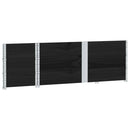 pallerammer 3 stk. 150x50 cm massivt fyrretræ sort