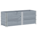 pallerammer 3 stk. 150x50 cm massivt fyrretræ grå