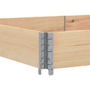 pallerammer 3 stk. 150x100 cm massivt fyrretræ