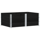 pallerammer 3 stk. 150x100 cm massivt fyrretræ sort