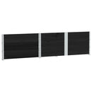pallerammer 3 stk. 150x100 cm massivt fyrretræ sort
