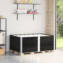 pallerammer 3 stk. 150x100 cm massivt fyrretræ sort