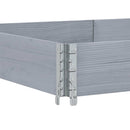 pallerammer 3 stk. 150x100 cm massivt fyrretræ grå