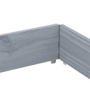 pallerammer 3 stk. 150x100 cm massivt fyrretræ grå