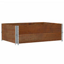 plantekasse 120x80 cm massivt fyrretræ brun