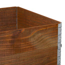 plantekasse 120x80 cm massivt fyrretræ brun
