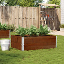 plantekasse 120x80 cm massivt fyrretræ brun