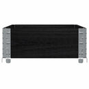 plantekasse 100x50 cm massivt fyrretræ sort
