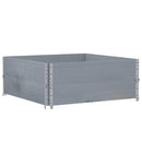 plantekasse 100x100 cm massivt fyrretræ grå