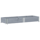 plantekasse 150x50 cm massivt fyrretræ grå